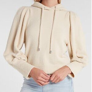 Cozy Balloon Sleeve Hooded Sweater